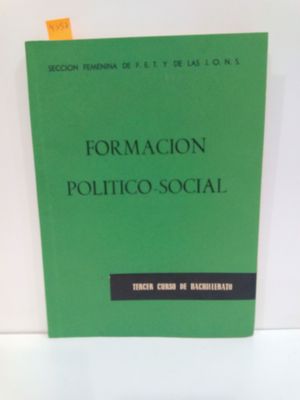 FORMACIÓN POLÍTICO-SOCIAL. TERCER CURSO DE BACHILLERATO