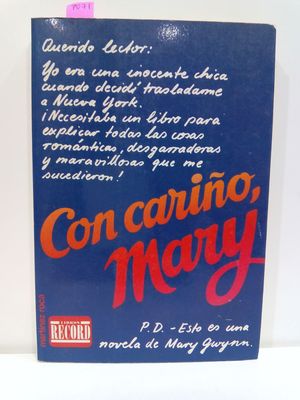 CON CARIO, MARY  (CON SU COMPRA COLABORA CON LA ONG  'EL ARCA DE NO')