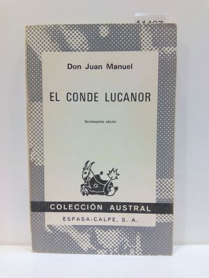 EL CONDE LUCANOR. COLECCIN AUSTRAL