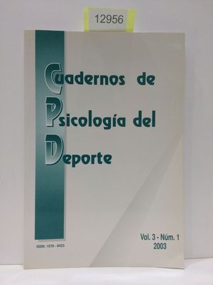 CUADERNOS DE PSICOLOGA DEL DEPORTE (VOL.3 NMERO 1 2003)