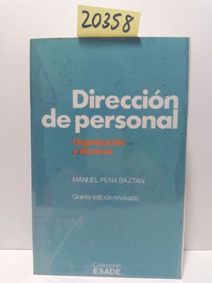 DIRECCIN DE PERSONAL. ORGANIZACIN Y TCNICAS