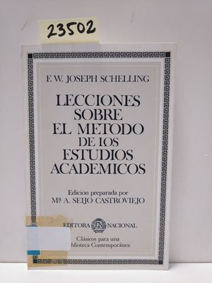 LECCIONES SOBRE EL MTODO DE LOS ESTUDIOS ACADMICOS