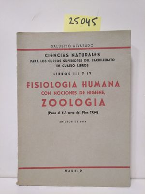 FISIOLOGA HUMANA CON NOCIONES DE HIGIENE, ZOOLOGA