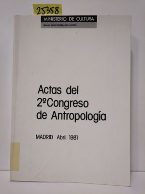 ACTAS DEL 2 CONGRESO DE ANTROPOLOGA