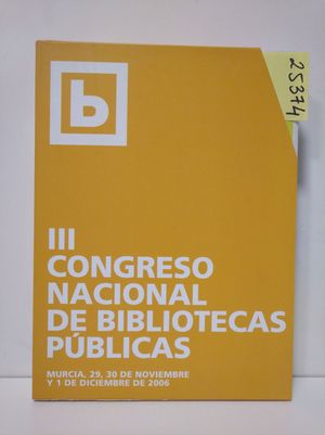 III CONGRESO NACIONAL DE BIBLIOTECAS PÚBLICAS