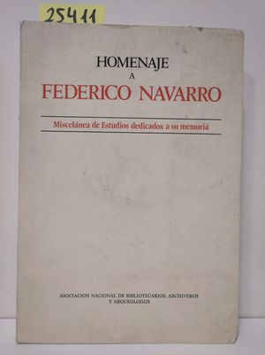 HOMENAJE A FEDERICO NAVARRO