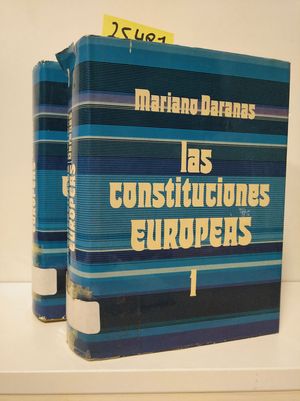 CONSTITUCIONES EUROPEAS. 2 TOMOS.