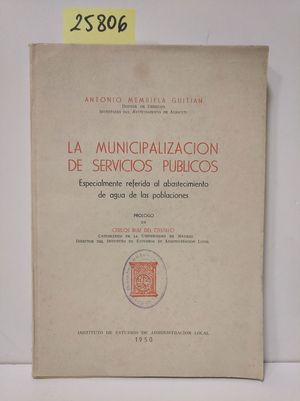 LA MUNICIPALIZACIN DE SERVICIOS PBLICOS