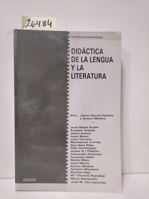 DIDÁCTICA DE LA LENGUA Y LA LITERATURA