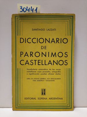 DICCIONARIO DE PARNIMOS CASTELLANOS