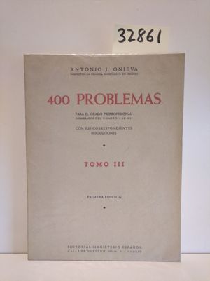 400 PROBLEMAS. TOMO III