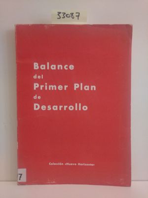 BALANCE DEL PRIMER PLAN DE DESARROLLO