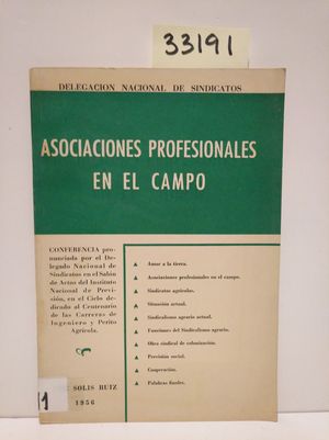 ASOCIACIONES PROFESIONALES EN EL CAMPO