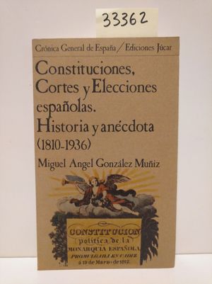 CONSTITUCIONES, CORTES Y ELECCIONES ESPAÑOLAS