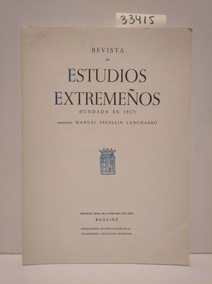 REVISTA DE ESTUDIOS EXTREMEOS (FUNDADA EN 1927)