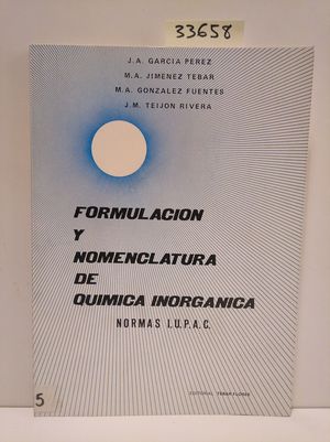 FORMULACIN Y NOMENCLATURA DE QUMICA INORGNICA